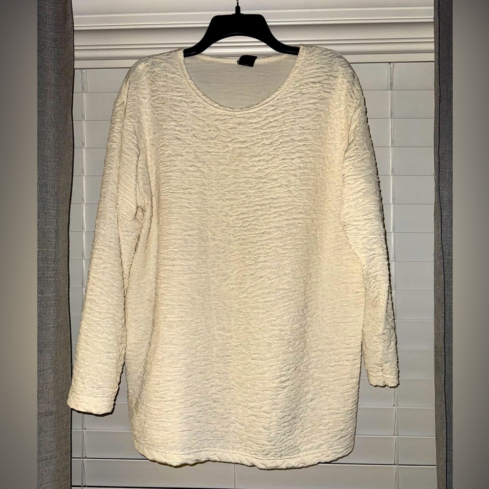 Cream Crinkle Blouse